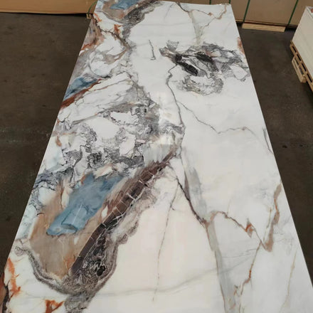 Glossy UV Marble PVC Wall Panels Sheet Water-Proof Celling Board for Bathroom Use for Hotels