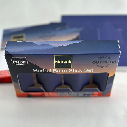 High Quality Private Label Beard Oil Balm Herbal Balm Set Box Herbal Balm Stick Set Box