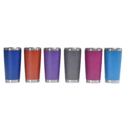Custom Logo 20oz Travel Mugs Insulated Coffee Cup Stainless Steel Tumbler Water Cup With Lid Outdoor Car Portable Insulated Cup