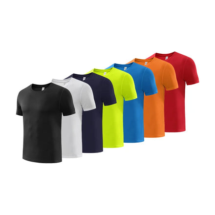 Soft Polyester Oem Casual Tee Shirt Plain T Shirts Custom Printing Sublimation Logo Unisex Quick T-Shirt for Men