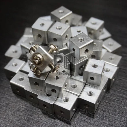 Fixing Acrylic Box Three-Sided Nut Fixed Block Square Corner Lock Nut M3 Six-Sided Thread Plate Link Block Cube Square Nut