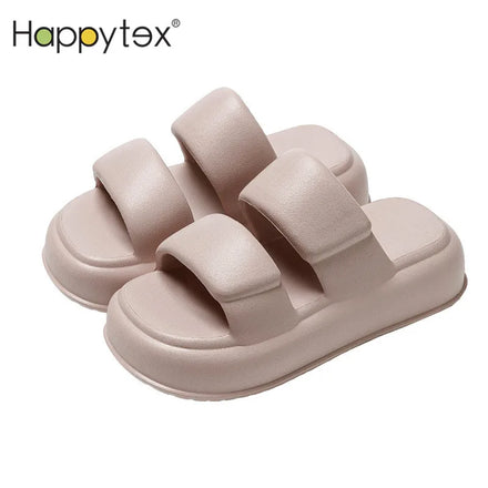 Women Sandals Summer Two Strap Platform Thick Sole Quick Drying Easy Slides Slippers EVA Cloud Slides Slippers
