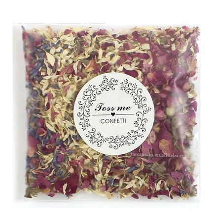 Handmade Confetti Mix Biodegradable Dried Flower Petals Natural CUSTOM Wedding Party Decoration Rose Petal Lavender Toss Bag 10g
