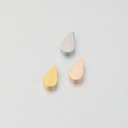 DIY Custom Jewelry Findings Accessories Making Blank Stainless Steel Teardrop Water Drop Charm Beads for Necklace Bracelet