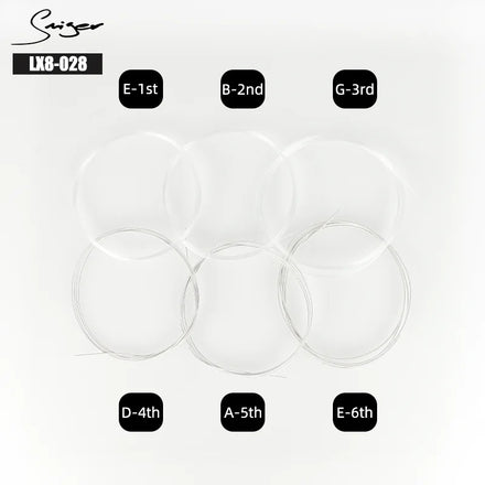Wholesale Original Silver Plated Wound Clear Nylon Nylon Acoustic Classical Guitar 6 Strings Guitar Accessory for 39 Inch Guitar