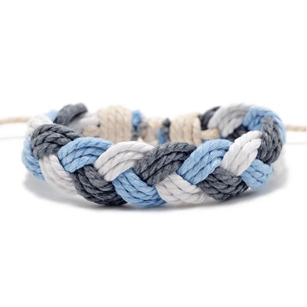 Factory Wholesale Custom Fashion Jewelry Hand Woven Adjustable Braided Rope Bracelets Fancy Bracelet for Girls