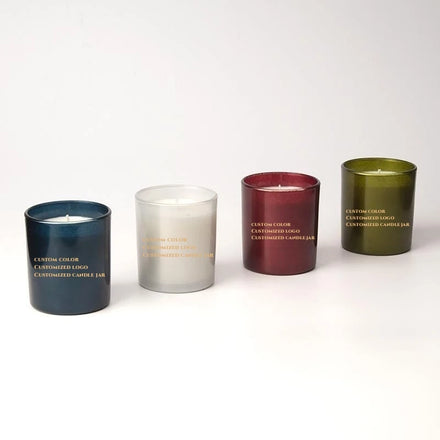 Reusable Eco-friendly Glass Candle Jar with Wooden Lid Transparent Customizable Empty Jar for Home Decoration and Candle Making