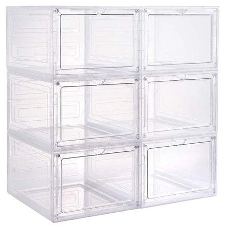 Wholesale Foldable PP Plastic Storage Box Lid Modern Eco-Friendly Household Use Space-Saving Rectangle Design Shoe Organization