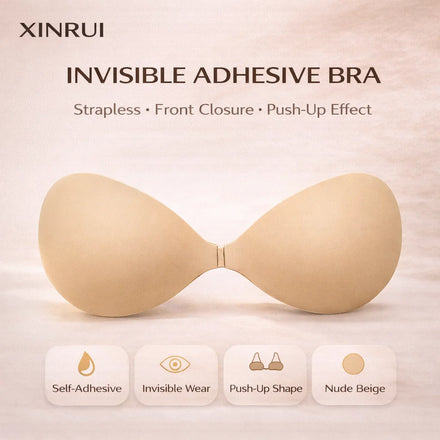 Big Cup Silicone Bra for Women Breathable Washable Self-Adhesive Matte Reusable Push-Up Backless Breast Lift Sexy Gathering