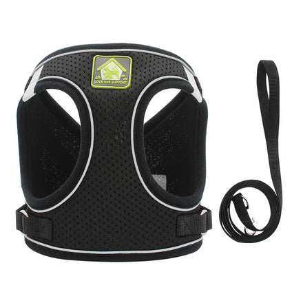 Hot Selling New Style Pet Harness Breathable Reflective Adjustable Nylon Dog Harness Set Padded Walking Available Small Large