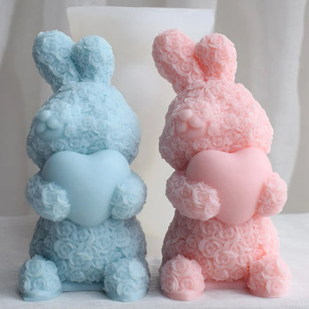 Large Small DIY 3D Fat Bear Rabbit Aromatherapy Candle Silicone Molds Food Grade Resin for Soap Cake Tools Scented Features