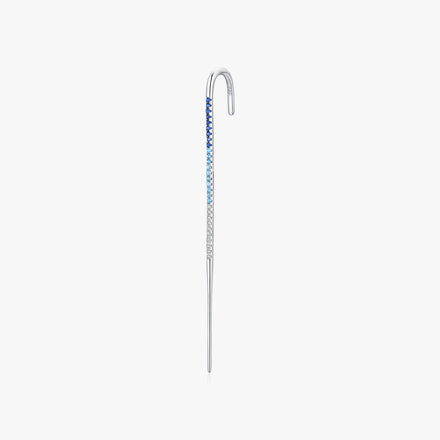 Genuine 925 Sterling Silver Fashion Long Stud Earring for Women Hyperbole Exquisite Ear Stud Fine Jewelry Geometric Earrings