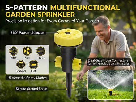 HONGCHEN Portable Plastic Cover Low Pressure Mini Mobile Garden Irrigation System Micro Sprinkler 360 Gear Drive