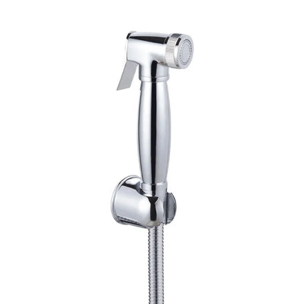 Chrome Brass Modern Wall-Mounted Bidet Sprayer Set with Vertical Spray for Bathroom Toilet Cleaning and Hotel Use