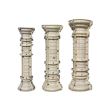 Plastic White Durable European Design Round Columns Roman Pillars Mold with Film Coated Surface for Villa Wedding Decorations
