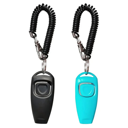Wholesale Custom Cheap Plastic 2-in-1 Dog Pet Training Tool Sound Clicker Whistle Wrist Strap Lanyard Business Promotional Gift