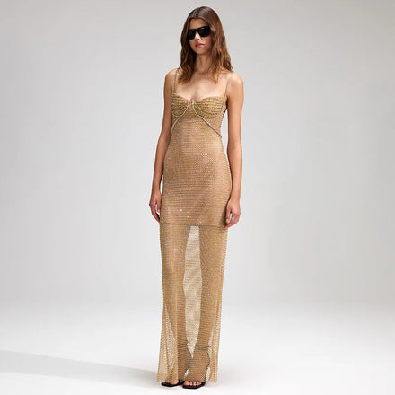 High-End Women's Clothing Wholesale 2024 New High-End Sequin Sling Dress Long Dress Prom Dress