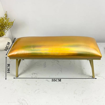 Silver Gold Laser Leather Soft Nail Arm Rest Professional Salon Manicure Table Tools Nail Hand Pillow