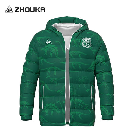 2024 Unisex Sports Puffer Coat Custom Logo Waterproof & Breathable Design for Soccer Training for Adults & Kids Winter Jacket