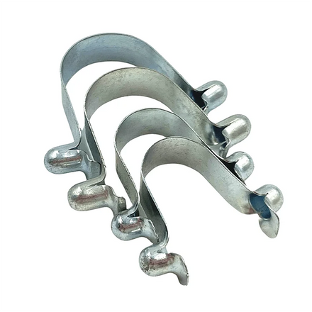 China Factory Steel U Shaped Tube Button Spring Clip Double Buttons Snap Buttons Wire Retaining Clamp Custom Pole Connector