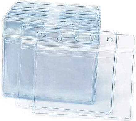 Wholesale Transparent Soft PVC Card Sleeve Waterproof Durable Name Tag ID Card Holders for Exhibition