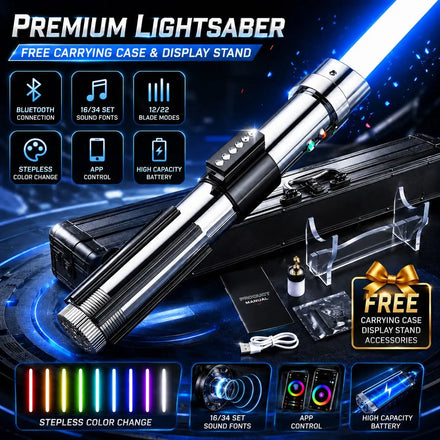 Anakin Skywalker EP2 Lightsaber Metal Hilt Xeno4.0 Pixel 34 Sets Sound Fonts Smooth Swing Heavy Dueling Laser Sword Toy for Gift
