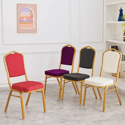 Cheap Stackable Gold Party Red Event Wedding Hotel Banquet Church Chairs