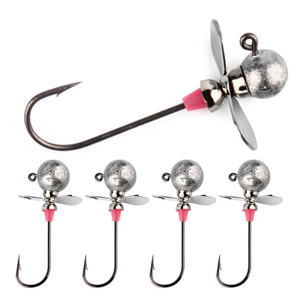 Spinpoler Propeller Round Ball Fishing Lures Jig Heads Fishing Hooks Large 5g 7g 10g 14g Long Shank Swimbait Fishing Tackle