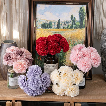 JCF234 Hot Sale Manufacture Quality Clove Pink Artificial Flower Gillyflower Simulation Flower Carnation