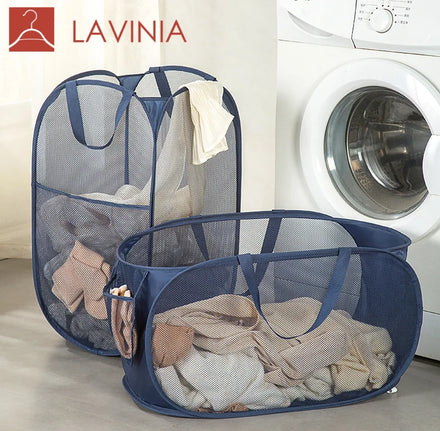 Lavinia Lightweight Collapsible Laundry Storage Basket Easy-to-Open Pop-up Fold Mesh for Home Use Available for Wholesale