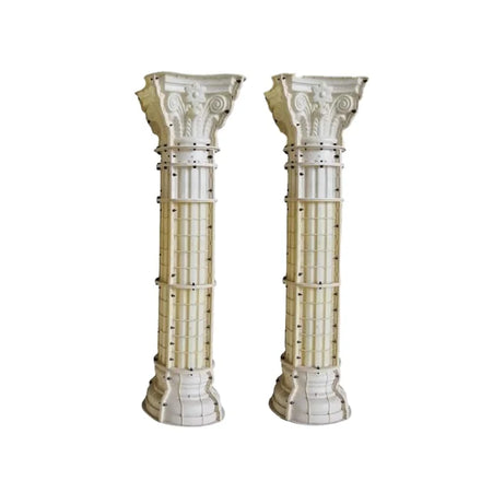 European New Design Plastic Plaster Molds for Villa Decoration Roman Concrete Pillar Columns Molds