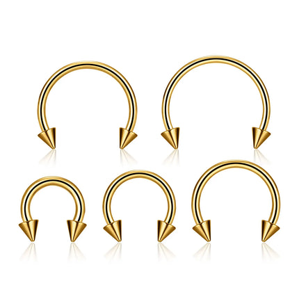 Wholesale ASTM F136 Titanium Daith Spike Horseshoe Septum Ring Nose Rings Helix Earring Cartilage Body Piercing Jewelry