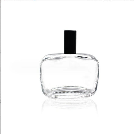 75ml Press Pump Nozzle Transparent Glass Cosmetic Packaging Bottle Flat Spray Perfume Bottle