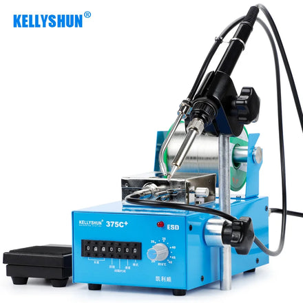KELLYSHUN Tin Feeding Constant Temperature Welding Table Soldering Iron 60W Machine Circuit Board Foot Step Station Weld