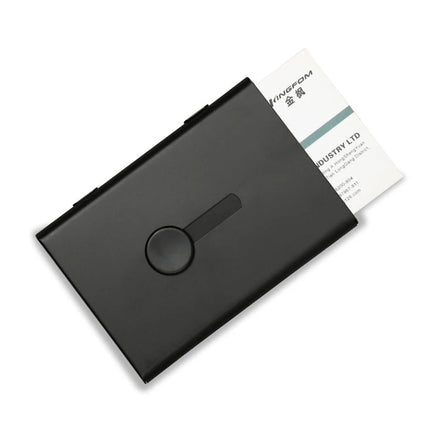 New Luxury Pop up Man Business Cards Box Gift Custom Logo Aluminum Push Button Visiting Name Card Holder