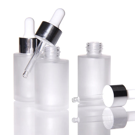 5ml 10ml 15ml 30ml 50ml 100ml Transparent Glass Serum Hair Oil Bottle Gold Dropper Body Essential Oil Bottles