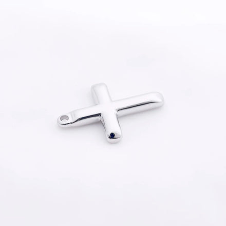 316L Cross Necklace Charm Off Center Cross Necklace Latest Silver Crucifix Necklace Pendant Mother Gift Bag Charms Jewelry