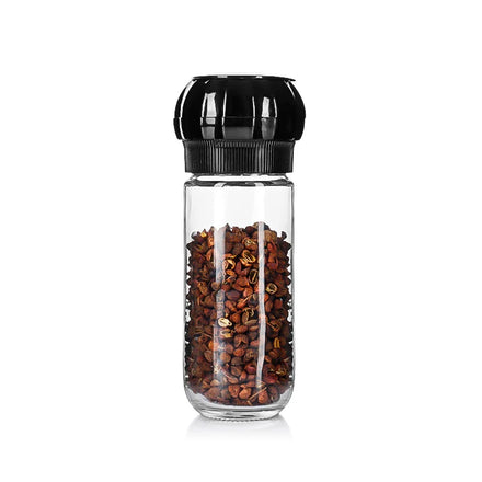 Carton Pack 4oz 100ml Round Shape Spice Pepper and Salt Glass Grinder Bottle with Lid