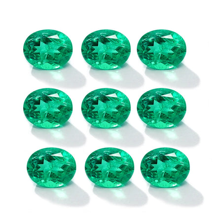 Starsgem Oval and Pear Shape Brilliant Cut Lab Grown Emerald Green Color Emerald Loose Stones
