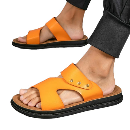 Men's Summer Winter Outdoor Platform Casual Sandals Genuine Leather Waterproof Non-slip Wear-resistant