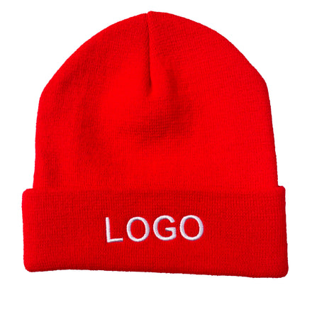 Wholesale Custom Embroidered Logo Winter Beanie Hat Designer Kid Adult Fisherman Knit Cuffed Beanies Winter Warm Hat With logo