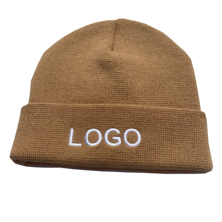 Wholesale 2024 Toques Customized Unisex Solid Color Winter Warm Acrylic Knitted Custom Beanie Hat With Custom Logo