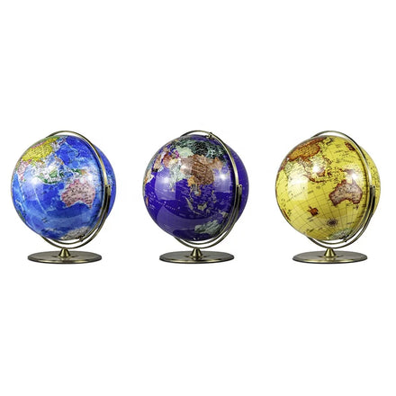 Seeball 42cm/50cm Crystal Plating U-Shaped Base Green Bronze Globe-Popular Science Education Business Home Decoration 3 Colors