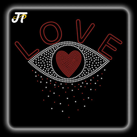 Bling Rhinestone Iron on Transfers Custom Logo Design for Sweatshirts Hoodies Applique Shirts Pants Gifts Supply