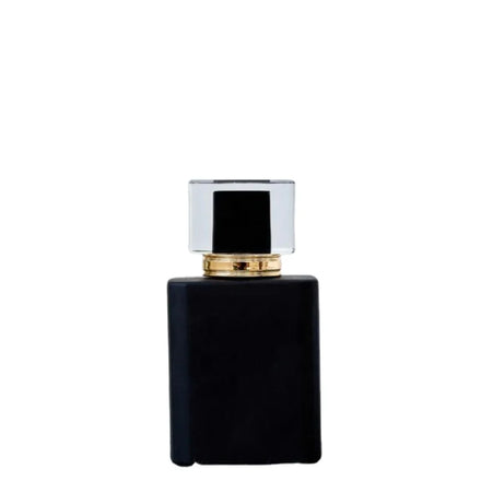 For MUB 30ml 50ml Black Thick Glass Perfume Bottle Empty and Refillable with Aluminum Sprayer and Acrylic Lid