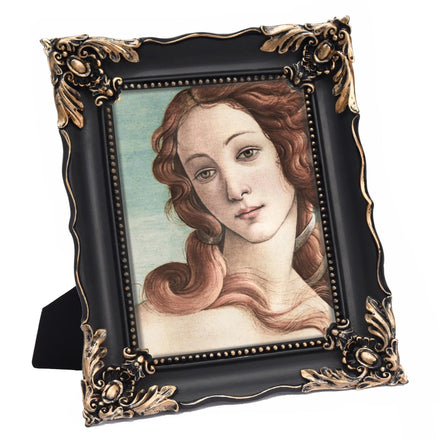 5x7 Vintage Picture Frame with Embossed Flower DesignOrnate Frame Resin Antique Frames for Tabletop & Wall Hanging