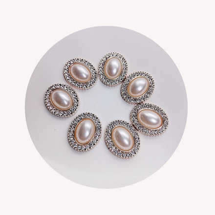 Mixed Sewing Heart Round Pearl Rhinestone Crystal Stone Sew on Applique for Dress Headwear Accessories Jewelry Making