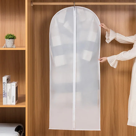 1PC Hanging Clothes Dust Cover Wedding Dress Suit Coat Storage Bag Garment Bags Wardrobe Hanging Clothing Organizers