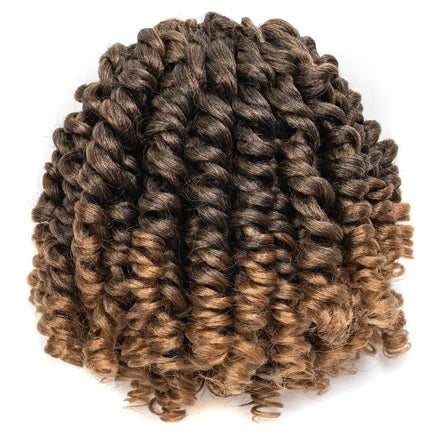 Synthetic Wand Curl Pre Twisted Crochet Dreadlocks Braiding Bulk High Temperature Fiber 8inch 80g 20 Strands Single Weft Hot