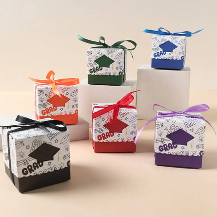 Wholesale Graduation Candy Box Square Graduation Gift Box Candy Graduation Season Party Decoration Supplies